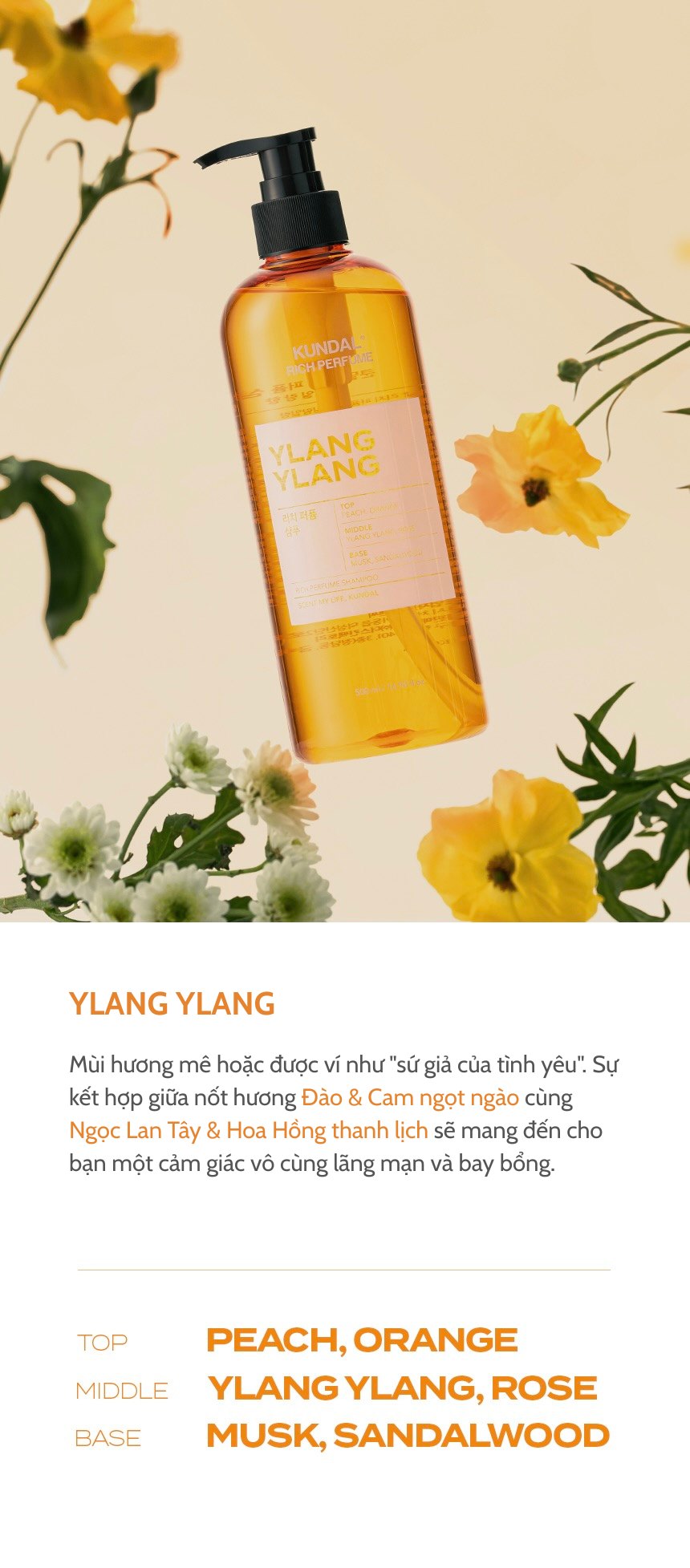 Dầu gội nước hoa KUNDAL Rich Perfume 500ml