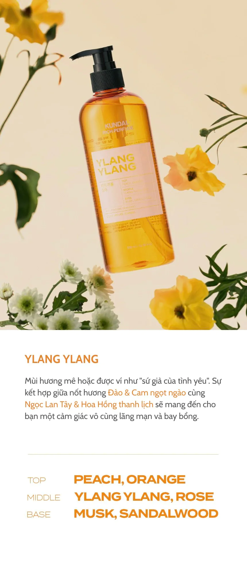Dầu gội nước hoa KUNDAL Rich Perfume 500ml
