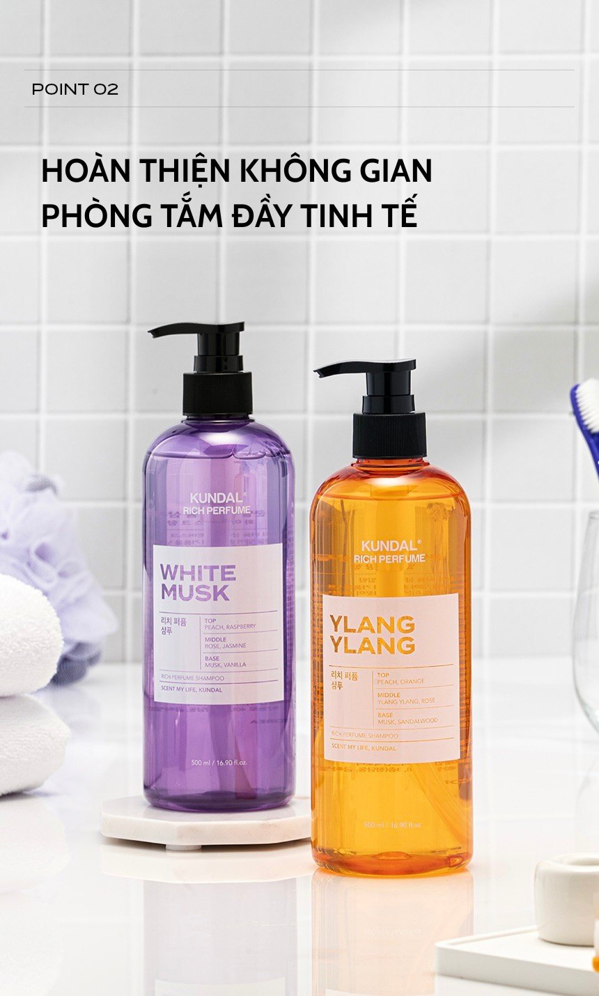 Dầu gội nước hoa KUNDAL Rich Perfume 500ml