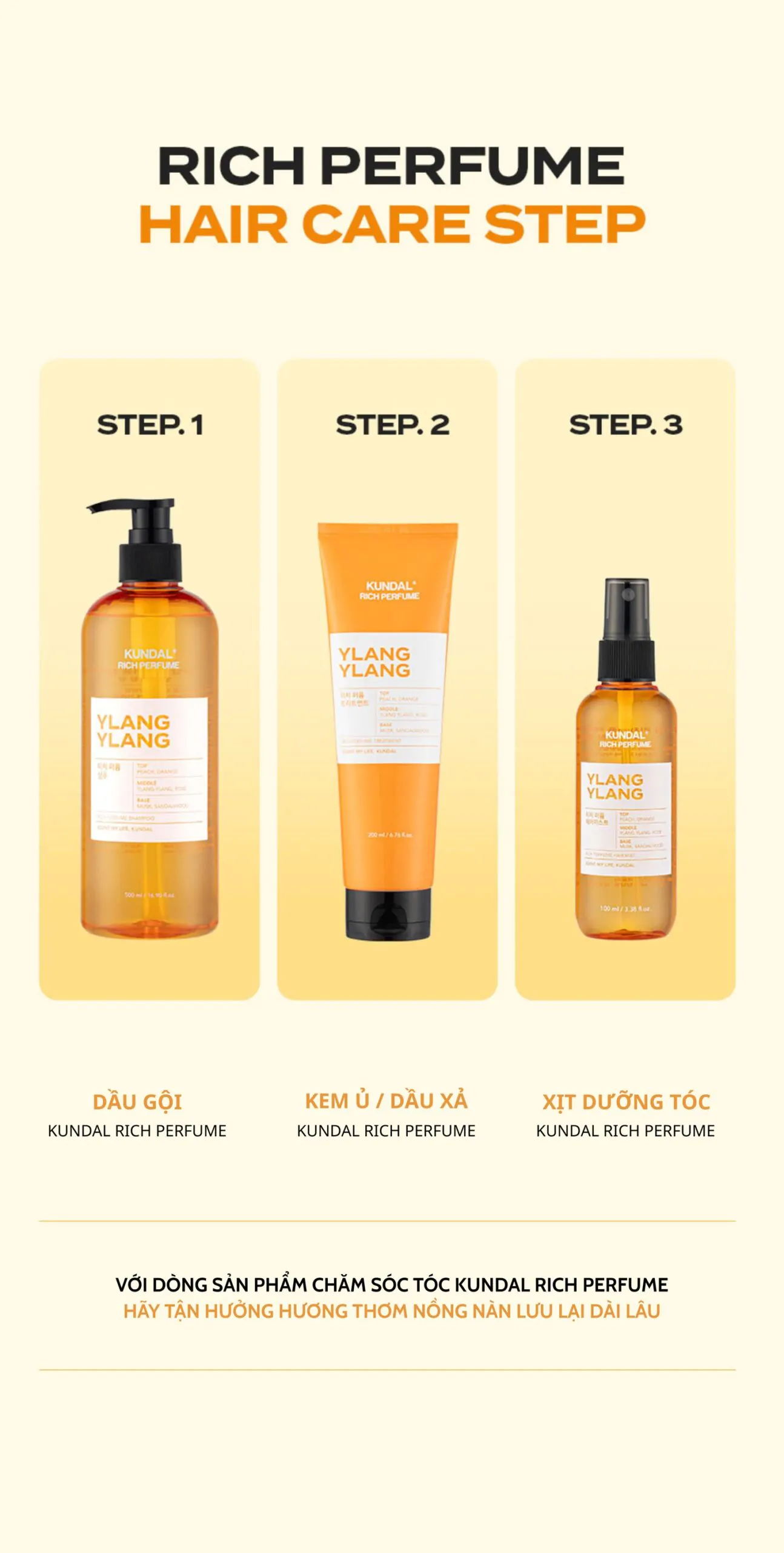 Dầu xả nước hoa KUNDAL Rich Perfume 500ml