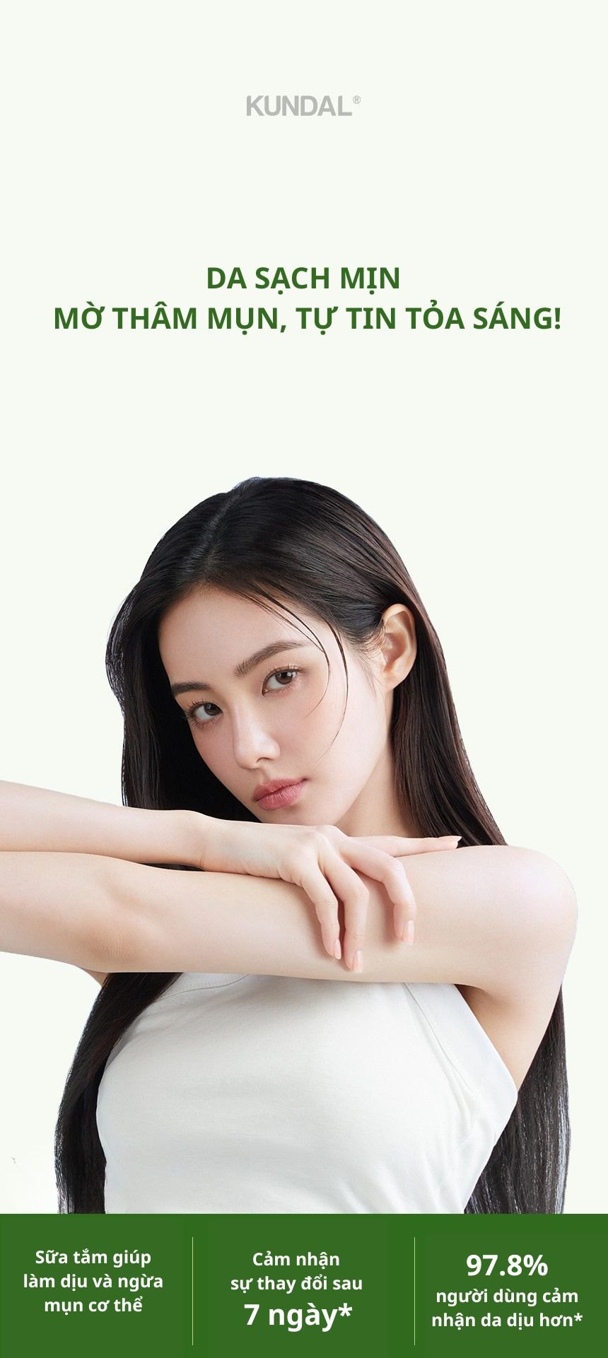 Sữa Tắm Ngừa Mụn Kundal Tea Tree Biotics 500ml