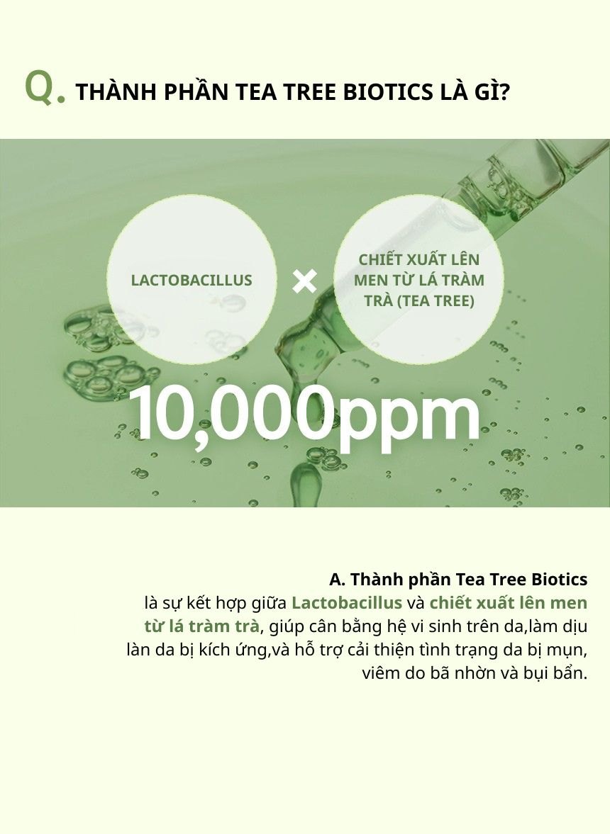 Sữa Tắm Ngừa Mụn Kundal Tea Tree Biotics 500ml