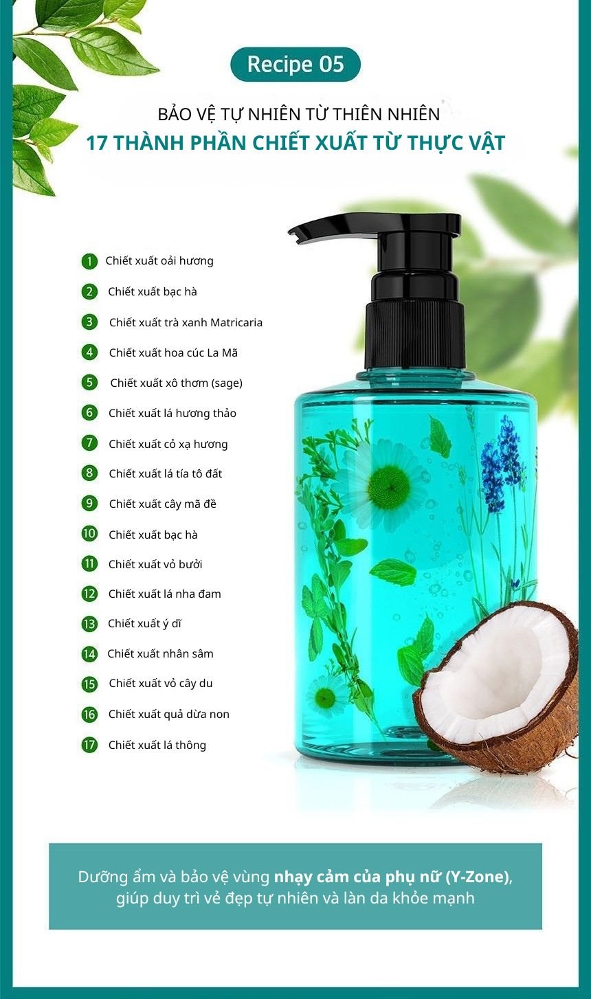 Dung dịch vệ sinh phụ nữ Kundal Pure & Safe 300ml