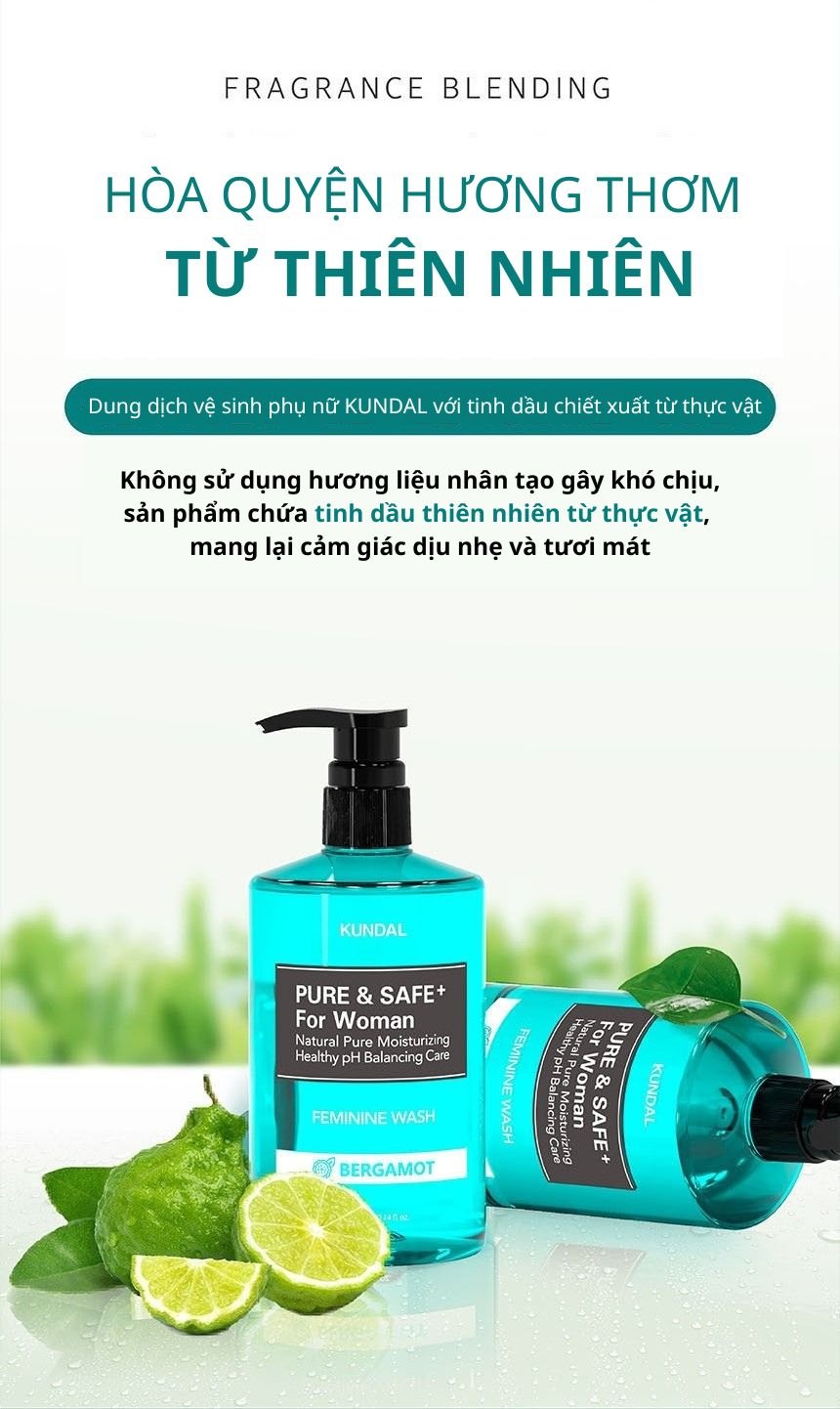 Dung dịch vệ sinh phụ nữ Kundal Pure & Safe 300ml