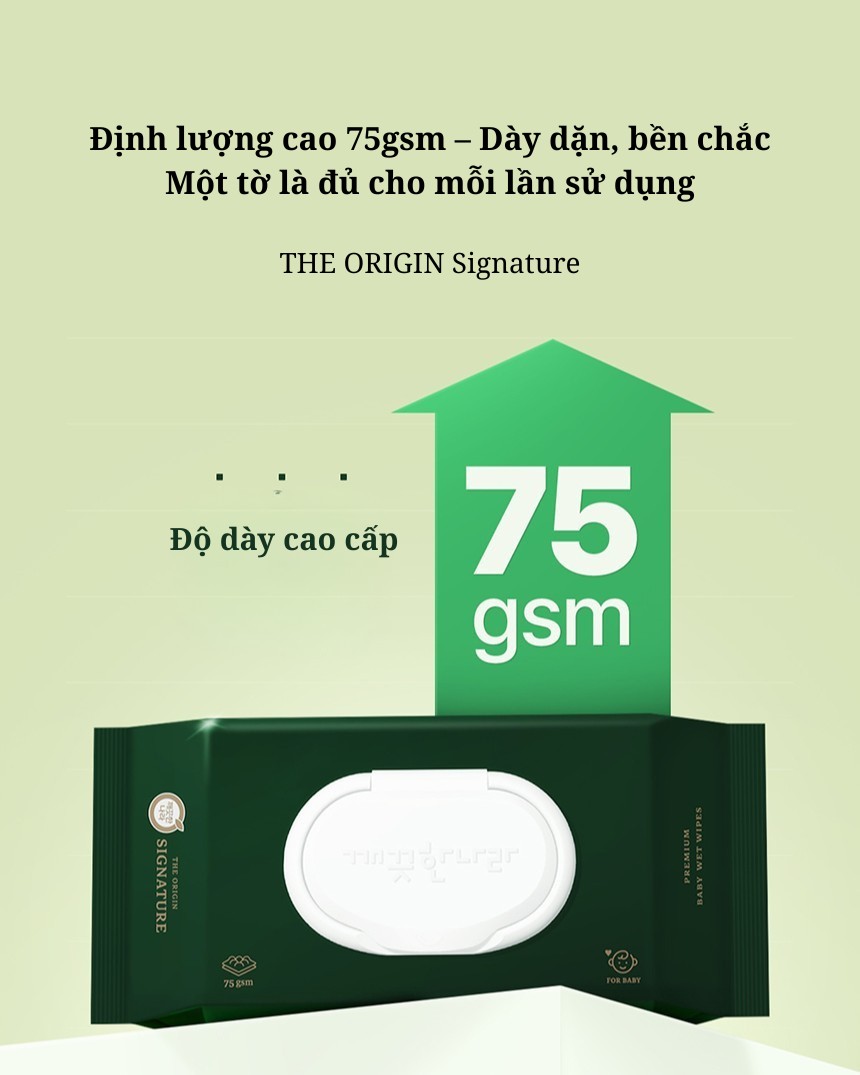 Khăn Ướt BABY CARE SIGNATURE Hàn Quốc 70Tờ/370G