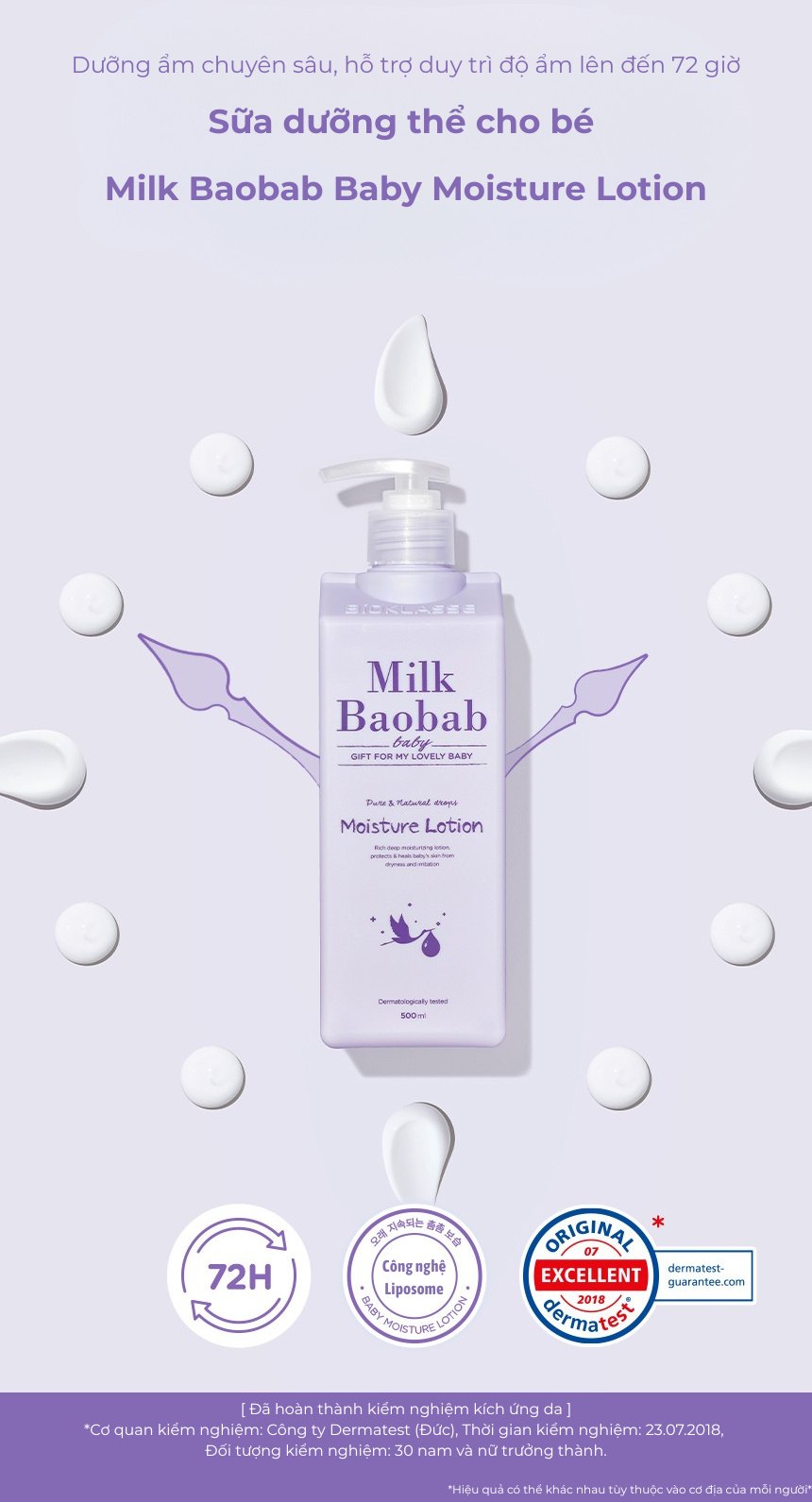 Sữa dưỡng ẩm Moisture cho bé MILK BAOBAB 70ml