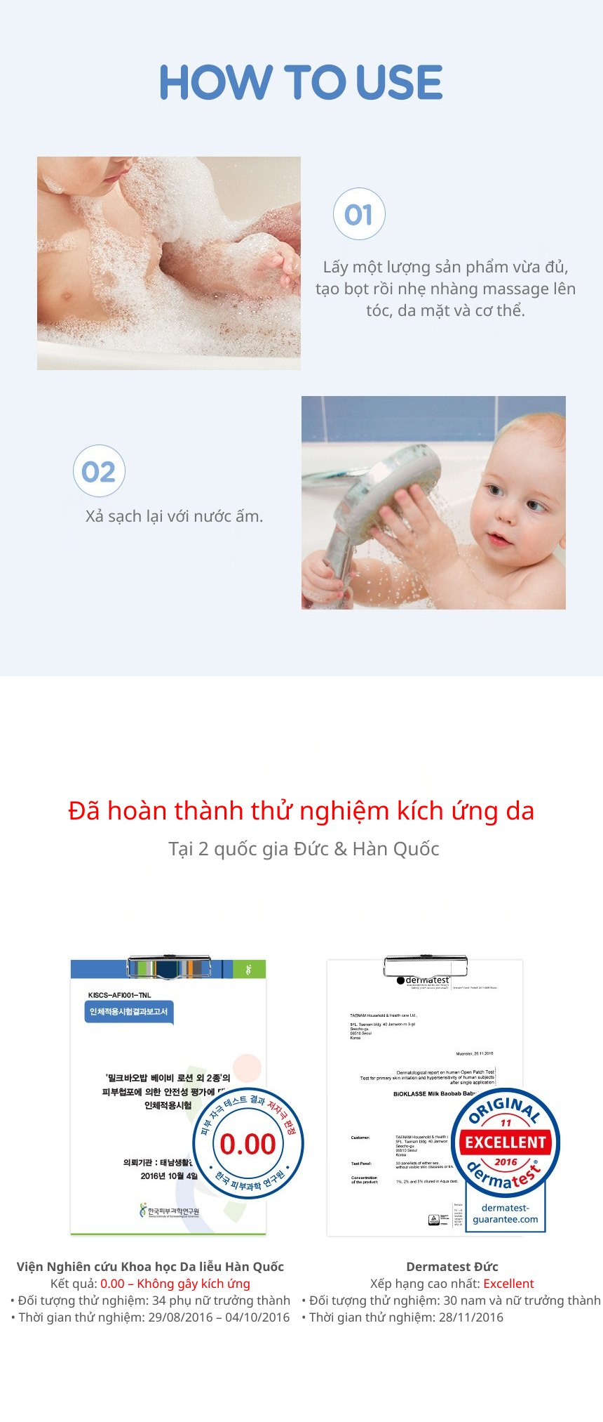 Sữa tắm gội cho bé MILK BAOBAB 70ml