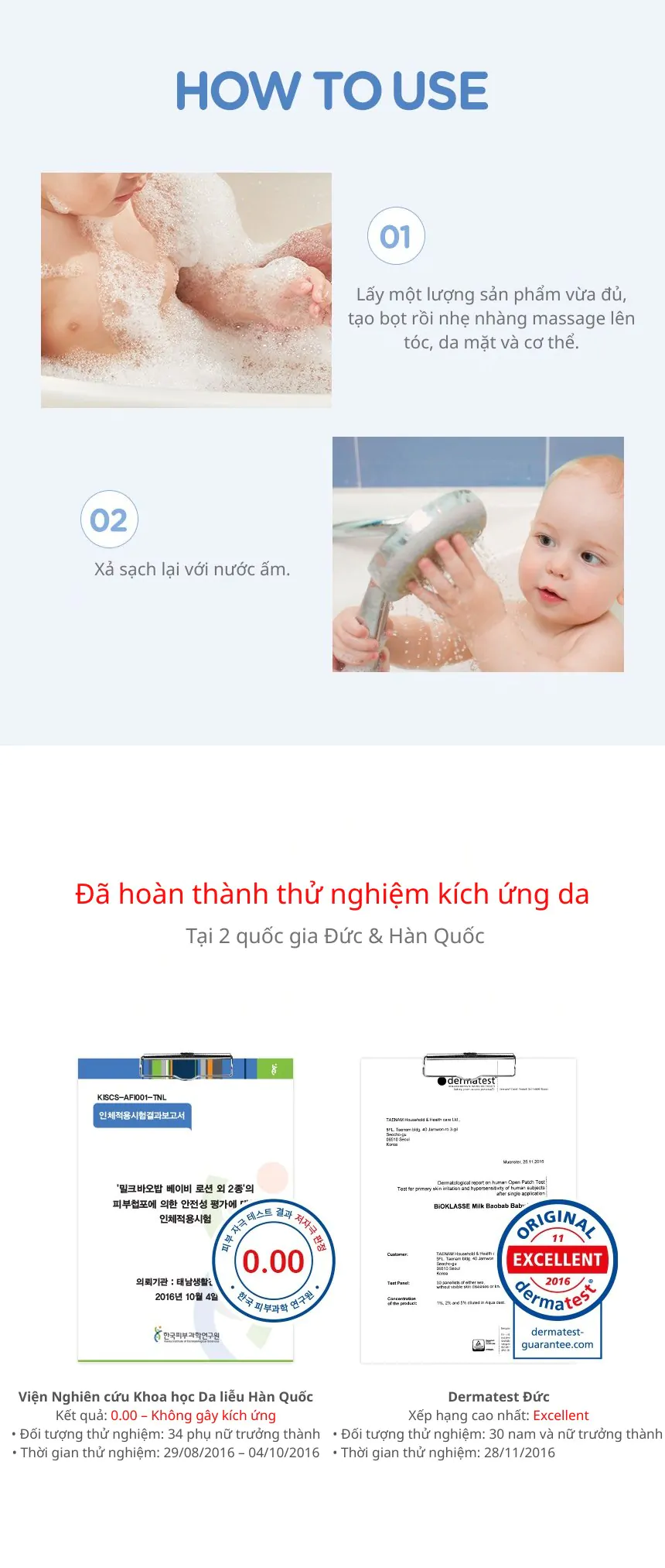 Sữa tắm gội cho bé MILK BAOBAB 70ml