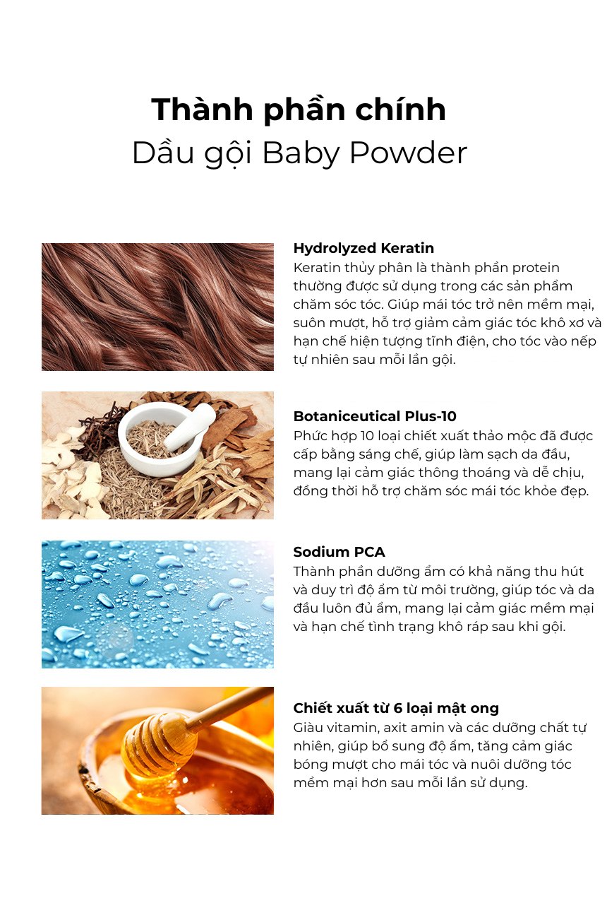 Dầu gội MILK BAOBAB Cera - Baby Powder 1200ml