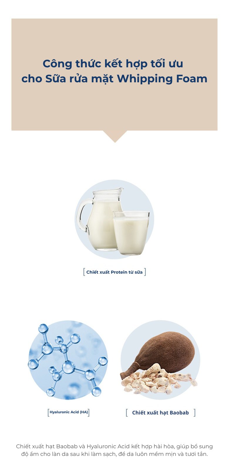 Sữa rửa mặt tạo bọt MILK BAOBAB 120ml