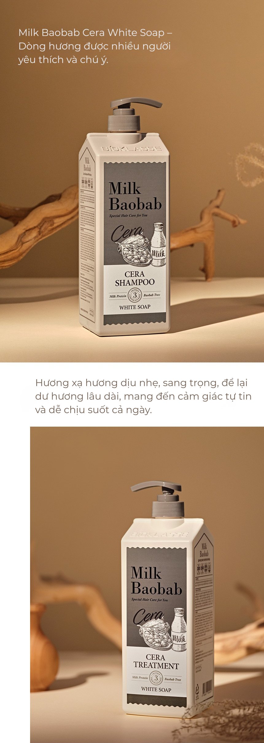 Dầu gội MILK BAOBAB Cera - White Soap 1200ml