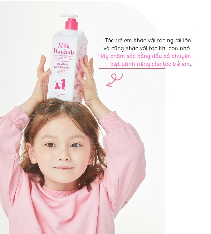 Dầu xả cho bé & trẻ em MILK BAOBAB 500ml