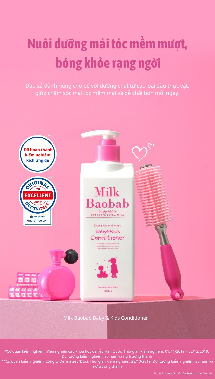 Dầu xả cho bé & trẻ em MILK BAOBAB 500ml