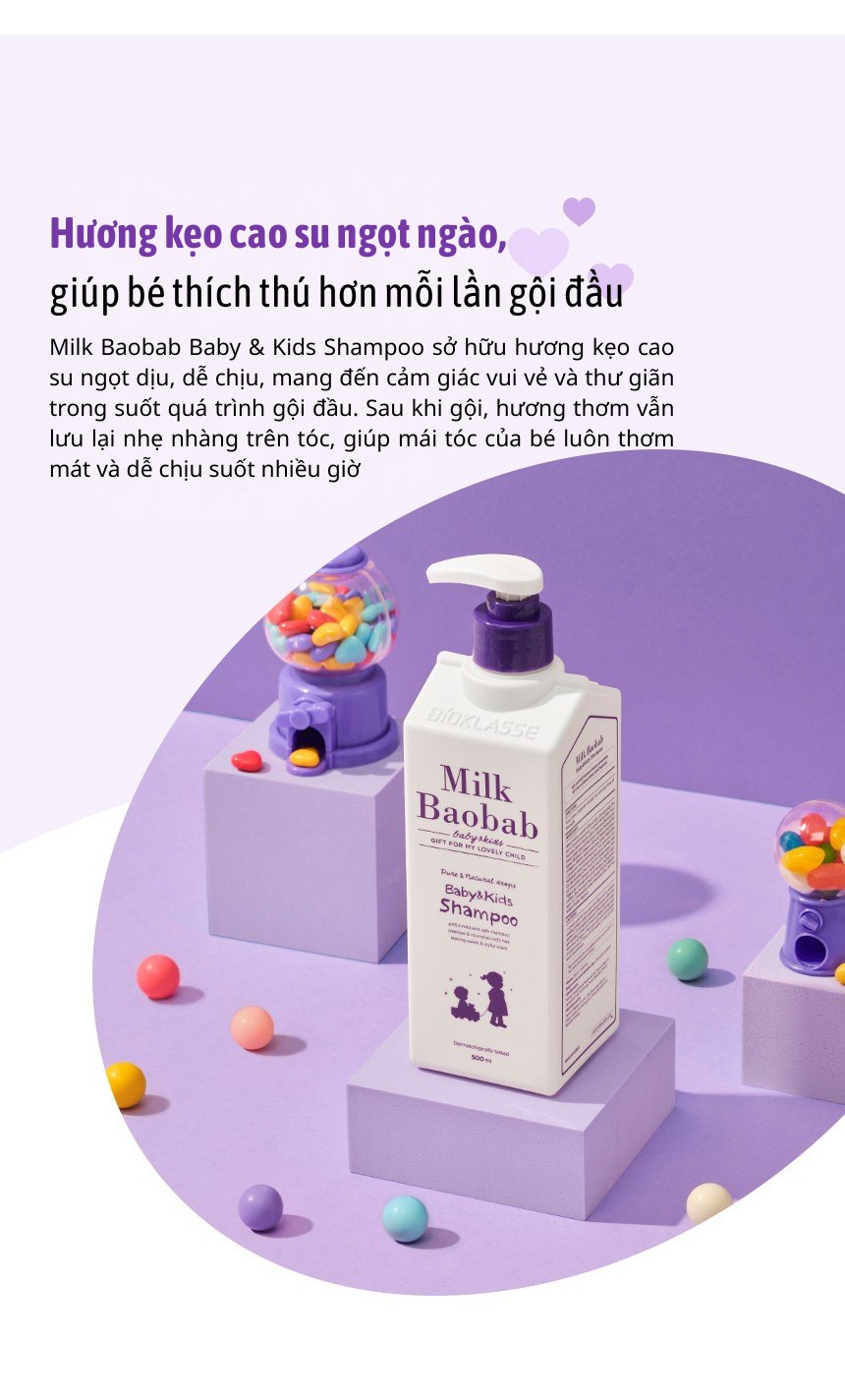 Dầu gội cho bé & trẻ em MILK BAOBAB 500ml