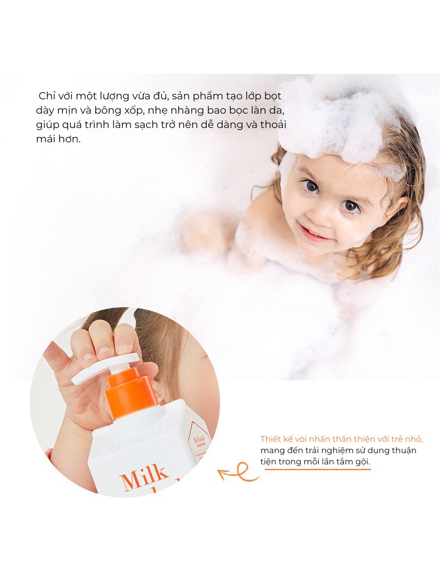 Sữa tắm gội cho bé & trẻ em MILK BAOBAB 500ml