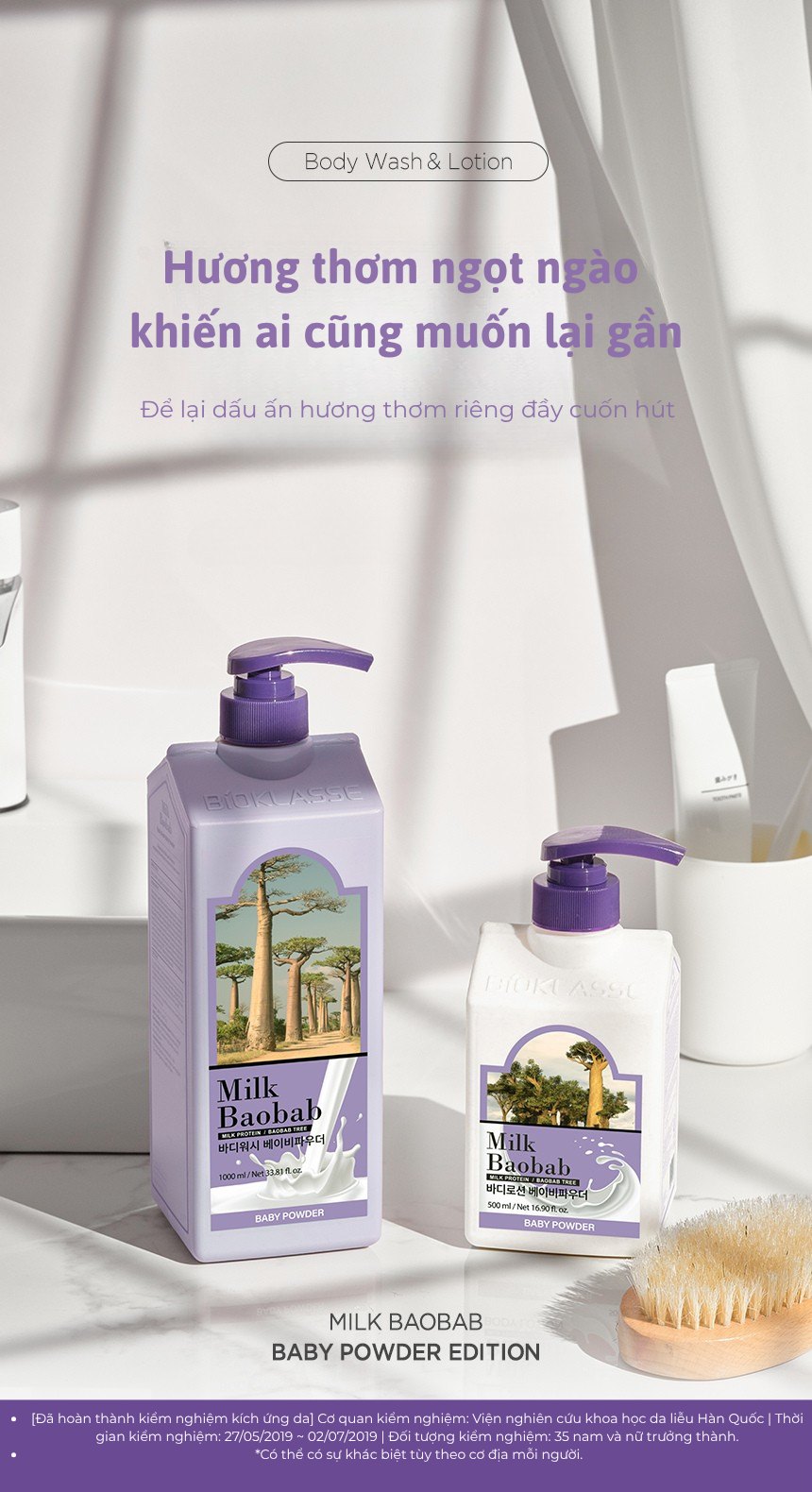 Sữa tắm MILK BAOBAB - Baby Powder 1000ml