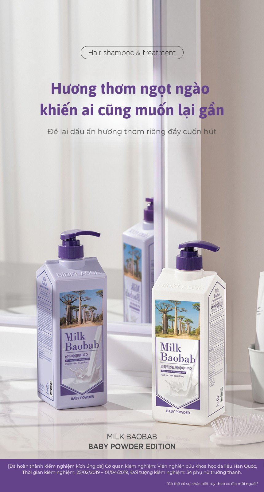 Dầu gội MILK BAOBAB - Baby Powder 1000ml