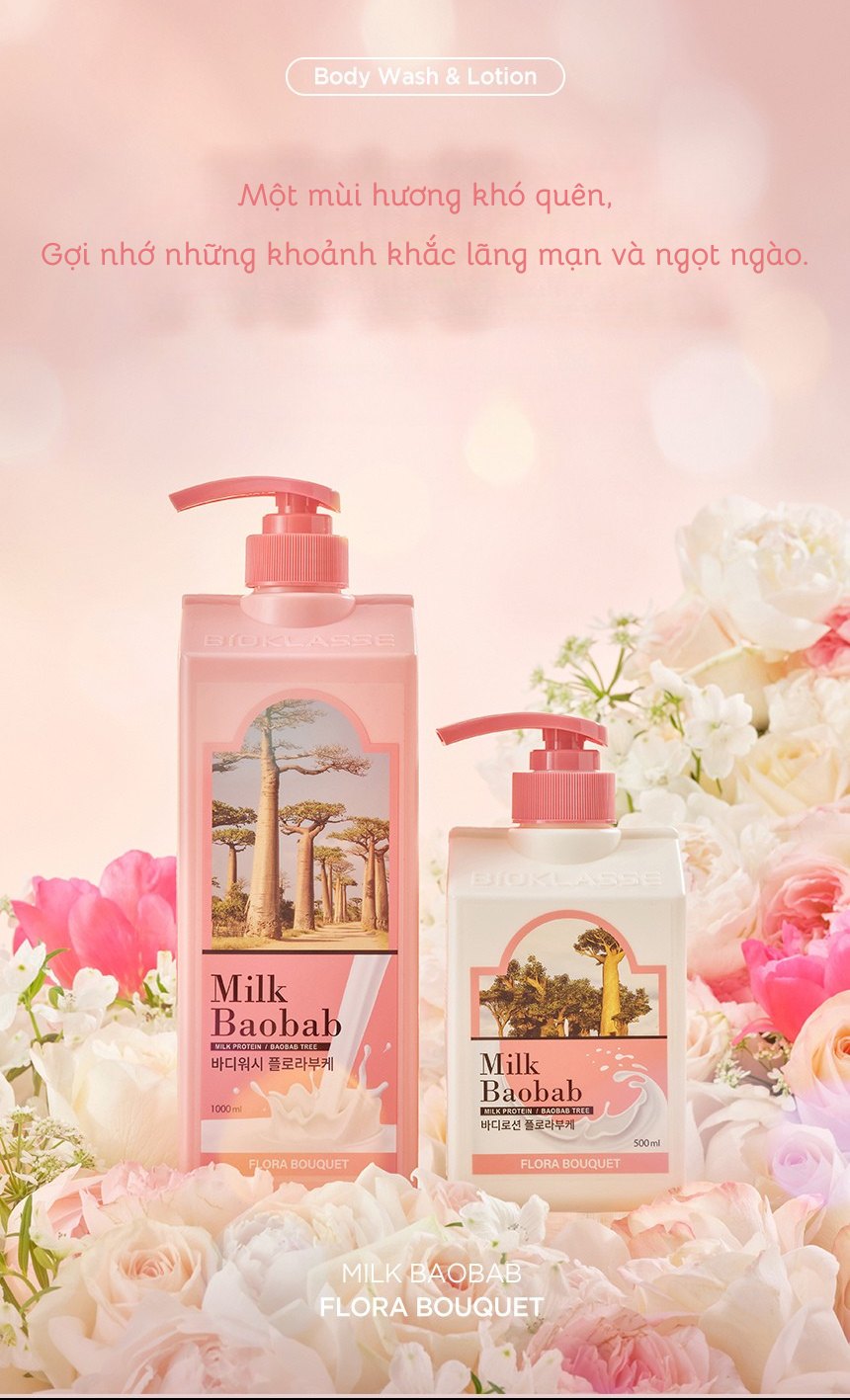 Sữa dưỡng thể MILK BAOBAB - Flora Bouquet 500ml