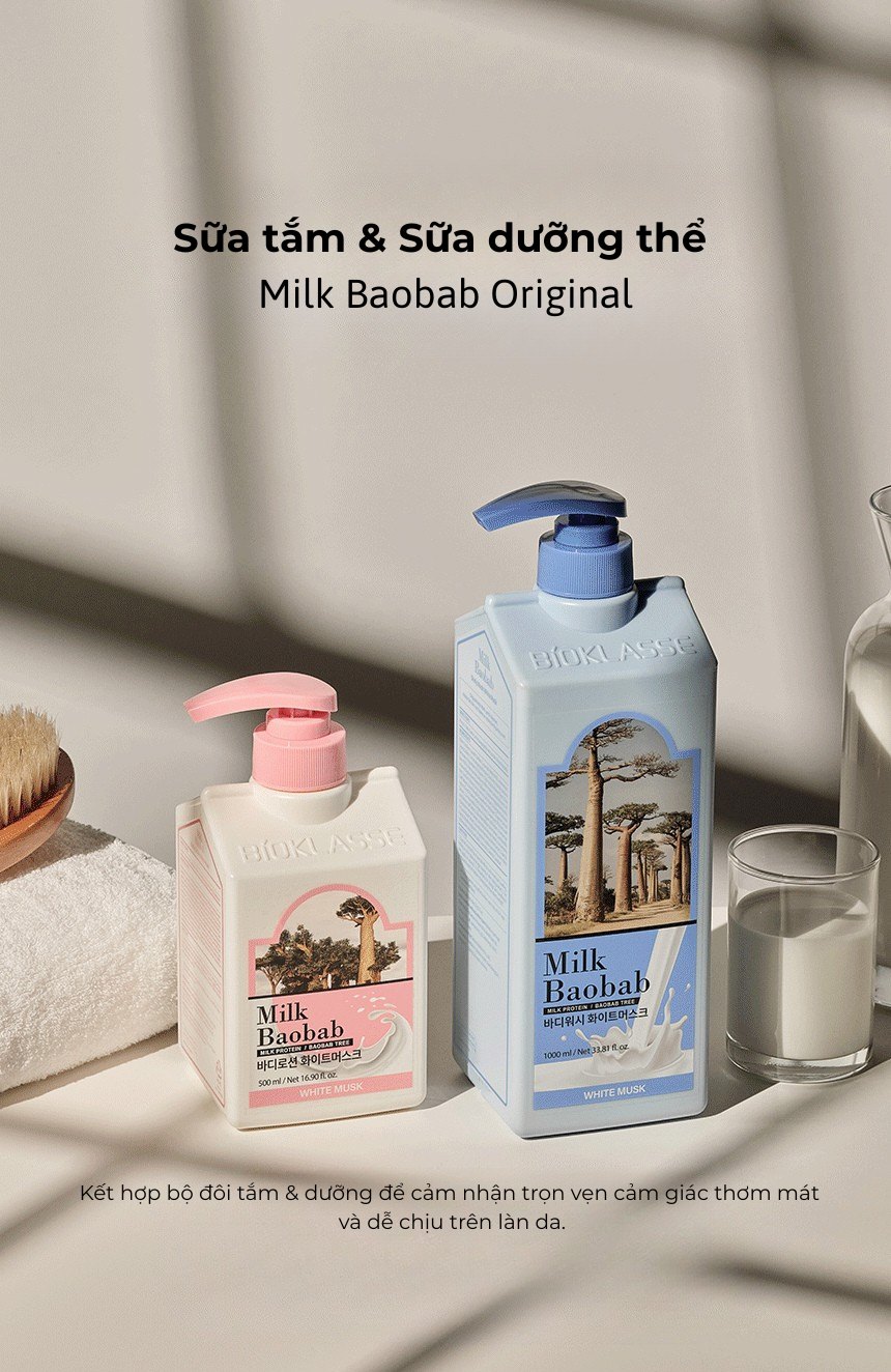 Sữa tắm MILK BAOBAB - White Musk 1000ml
