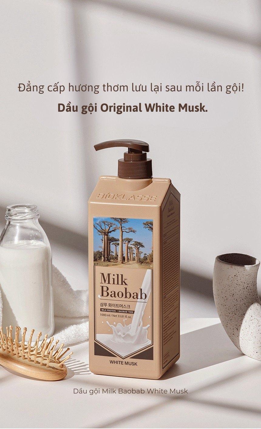 Dầu xả MILK BAOBAB - White Musk 1000ml
