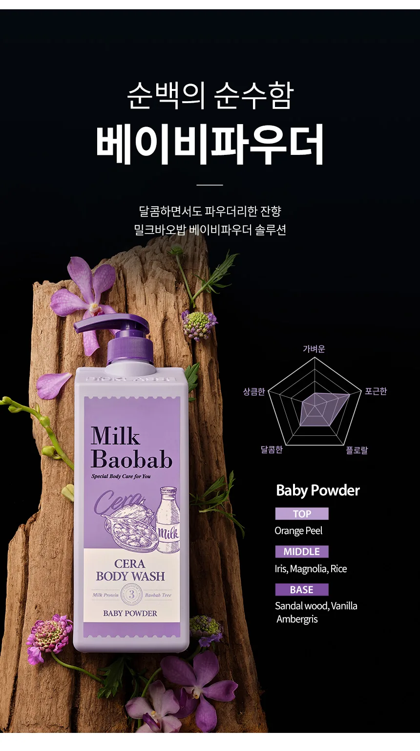 밀크바오밥 세라 바디로션 - 베이비파우더 상세 이미지