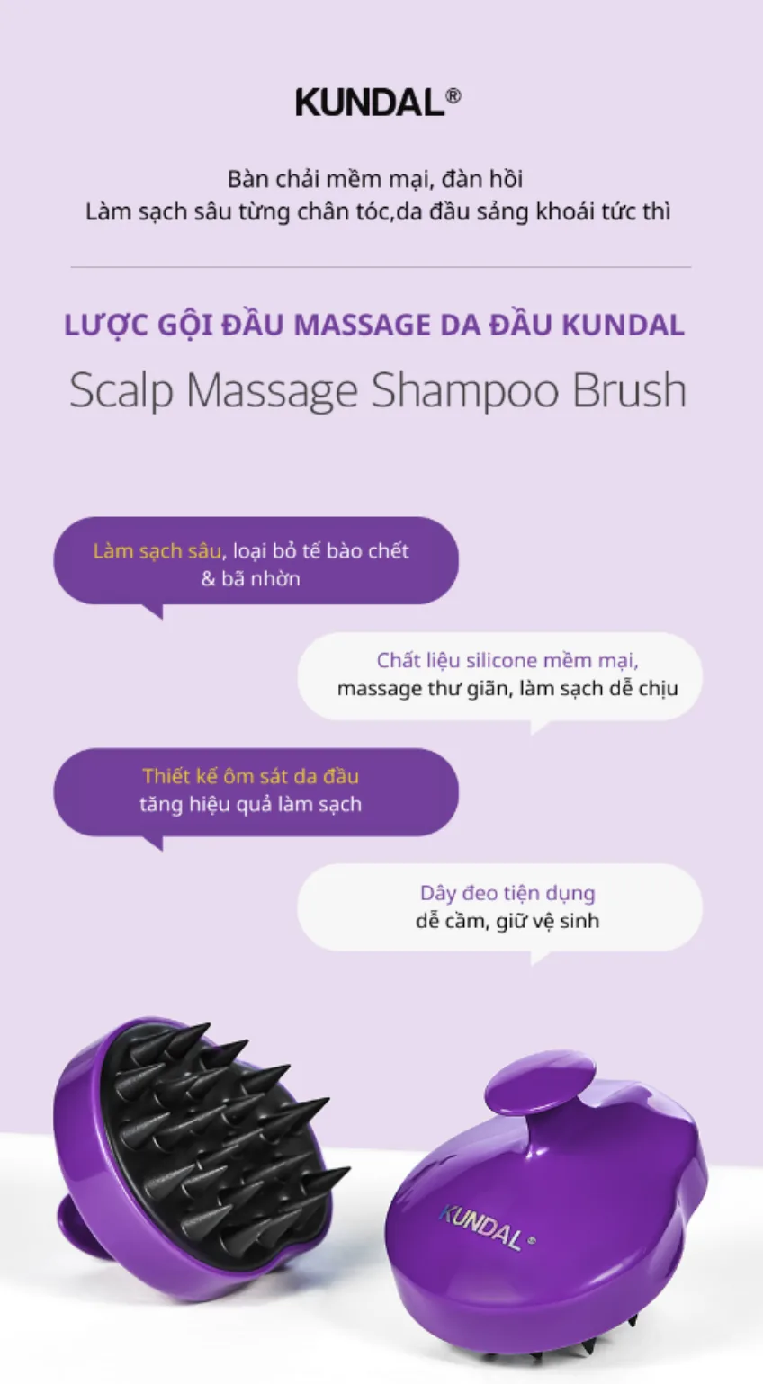 쿤달 스칼프 마사지 샴푸 브러쉬 chi tiết 6