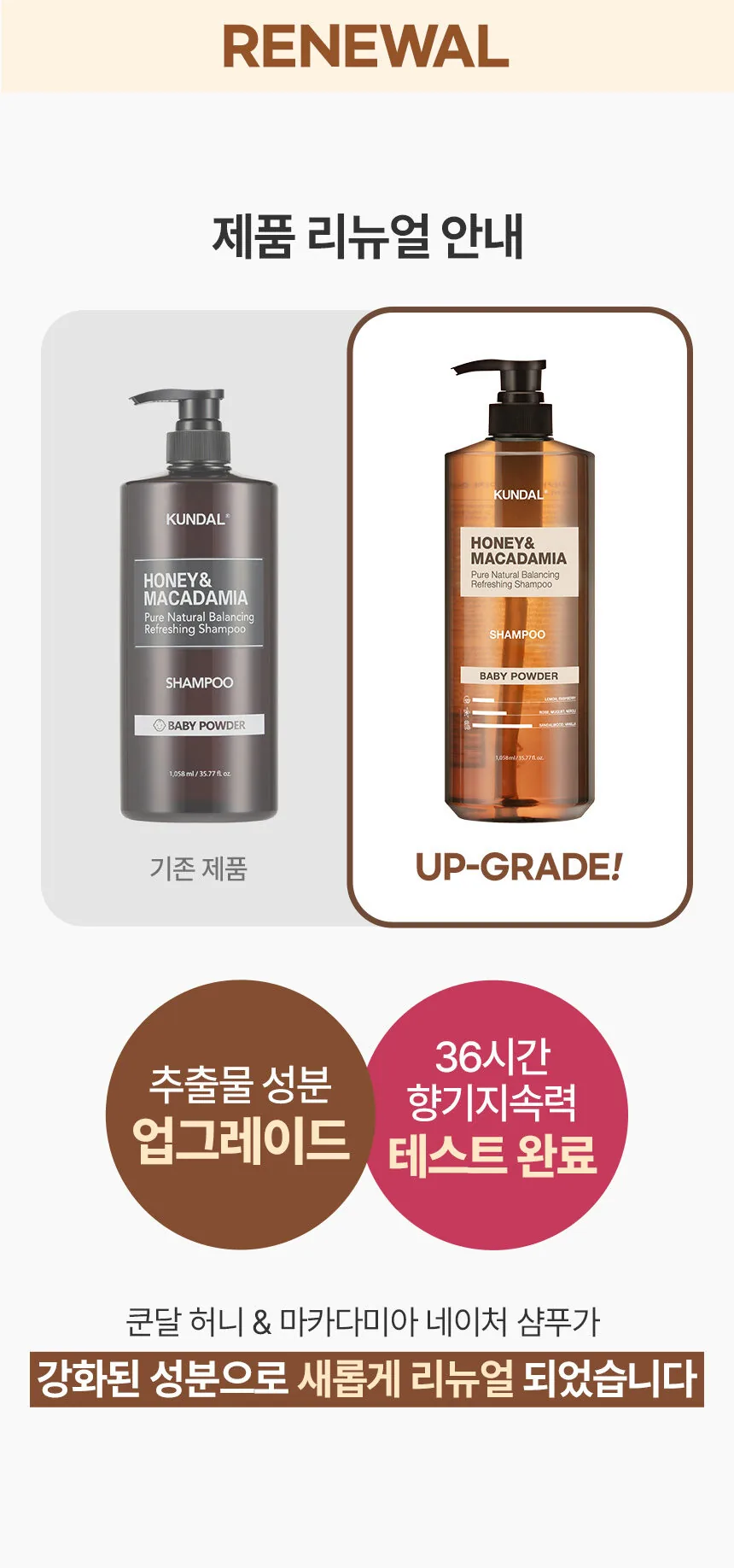 쿤달 네이처 샴푸 리뉴얼 안내