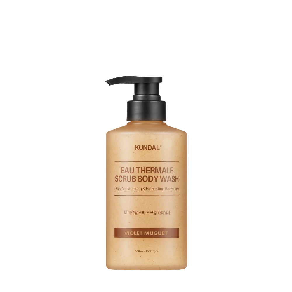 Sữa tắm tẩy tế bào chết cơ thể Kundal EAU THERMALE - Violet Muguet 500ml