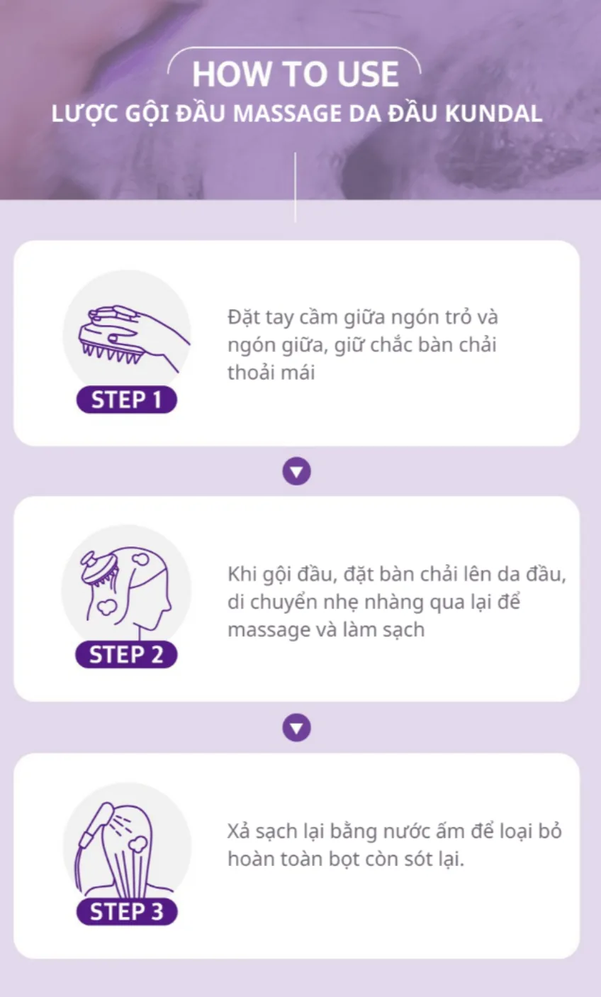 쿤달 스칼프 마사지 샴푸 브러쉬 chi tiết 5