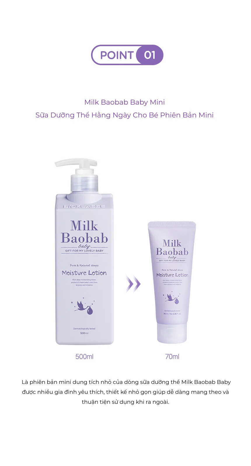 Sữa dưỡng ẩm Moisture cho bé MILK BAOBAB 70ml · tài liệu tiếng Việt