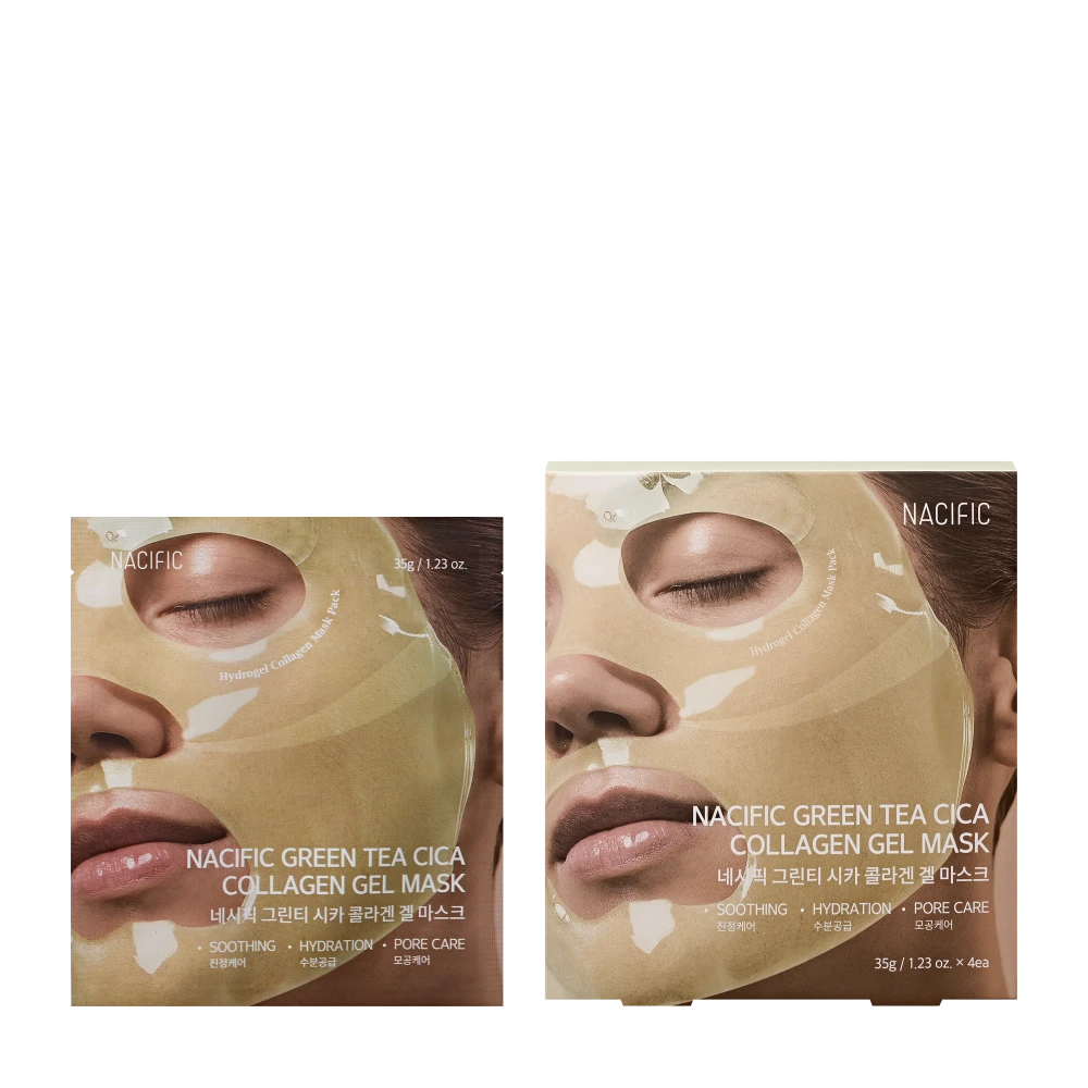 Mặt nạ thạch Collagen Trà Xanh Nacific Cica 35g