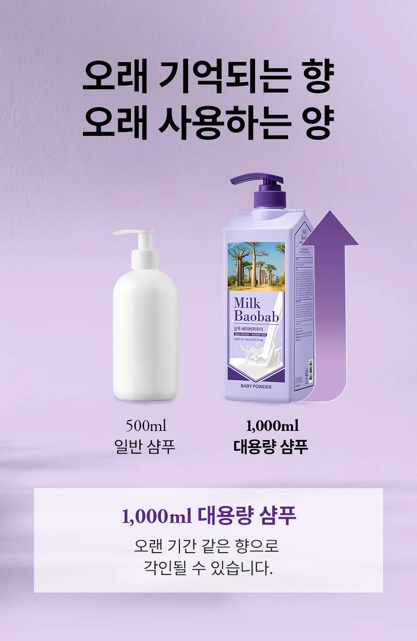 밀크바오밥 샴푸 - 베이비파우더 상세 이미지