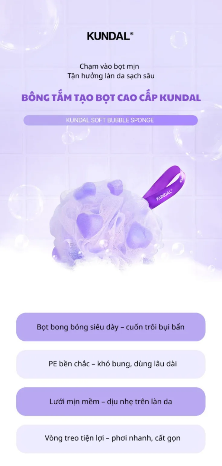 쿤달_소프트버블_샤워볼 chi tiết 1