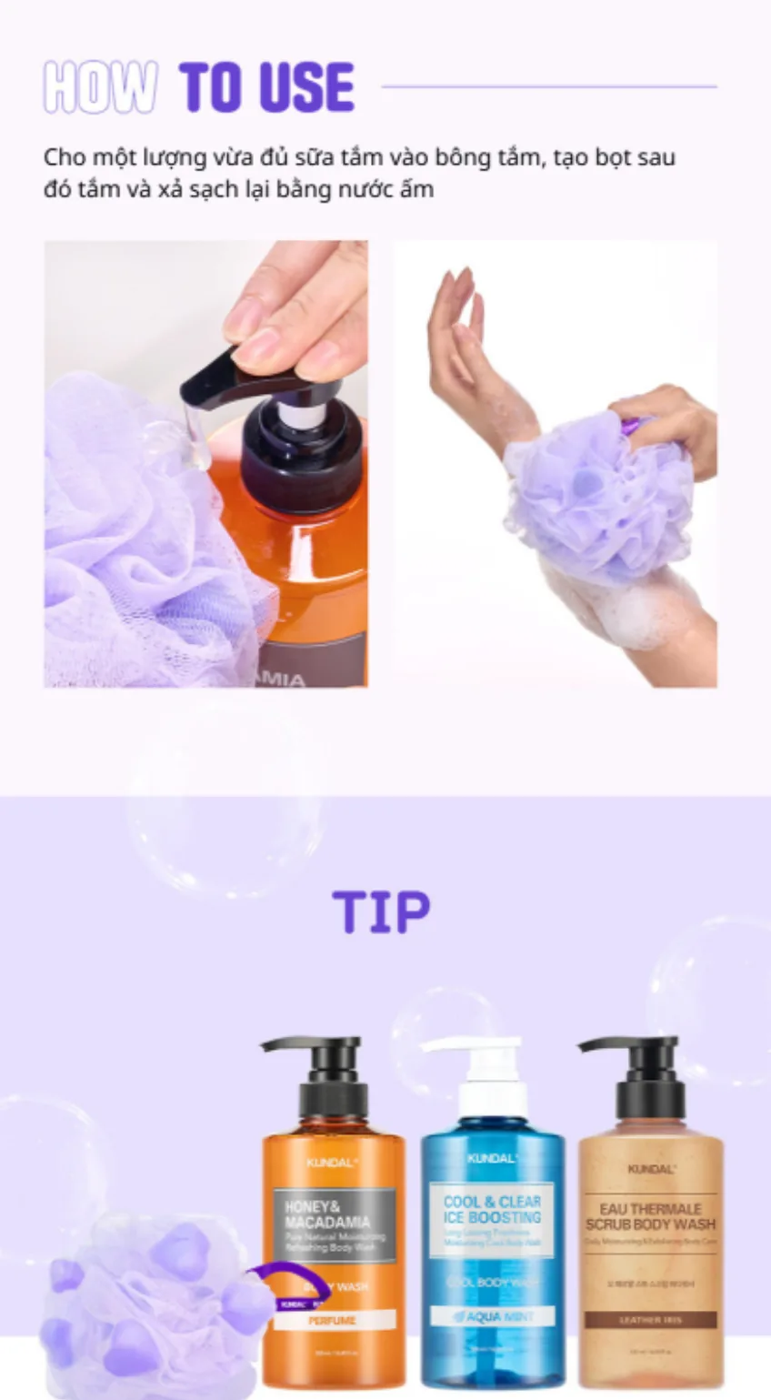쿤달_소프트버블_샤워볼 chi tiết 4