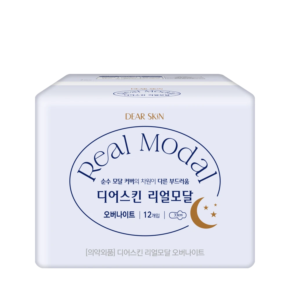 Băng vệ sinh REAL MODAL ban đêm có cánh 33cm Over night(12miếng/1gói)