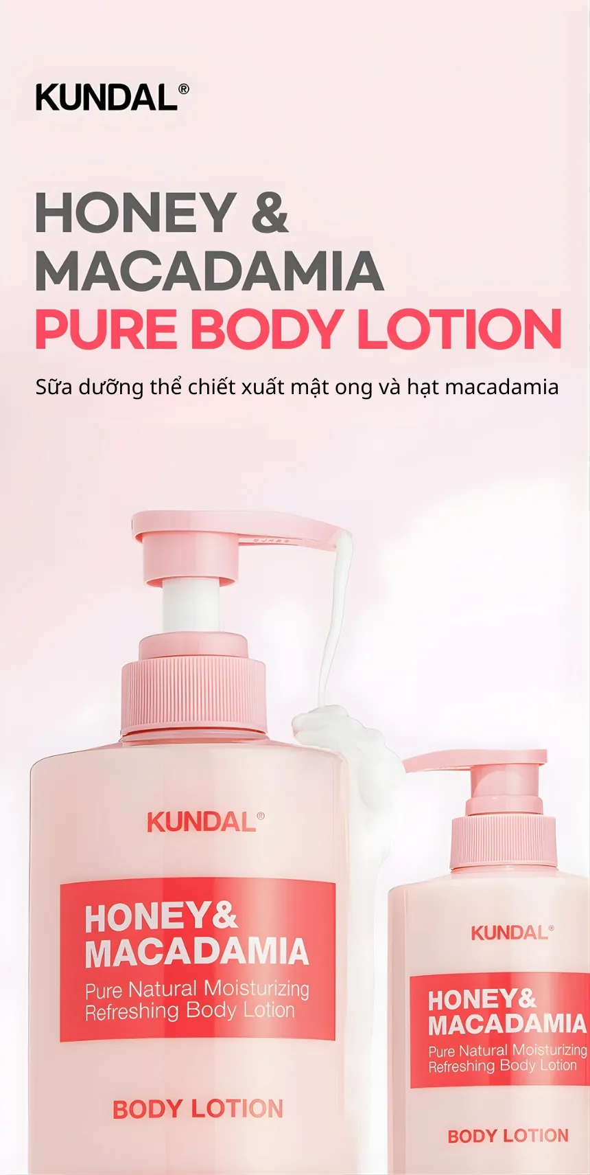 쿤달_허니앤마카다미아_바디로션 chi tiết 1