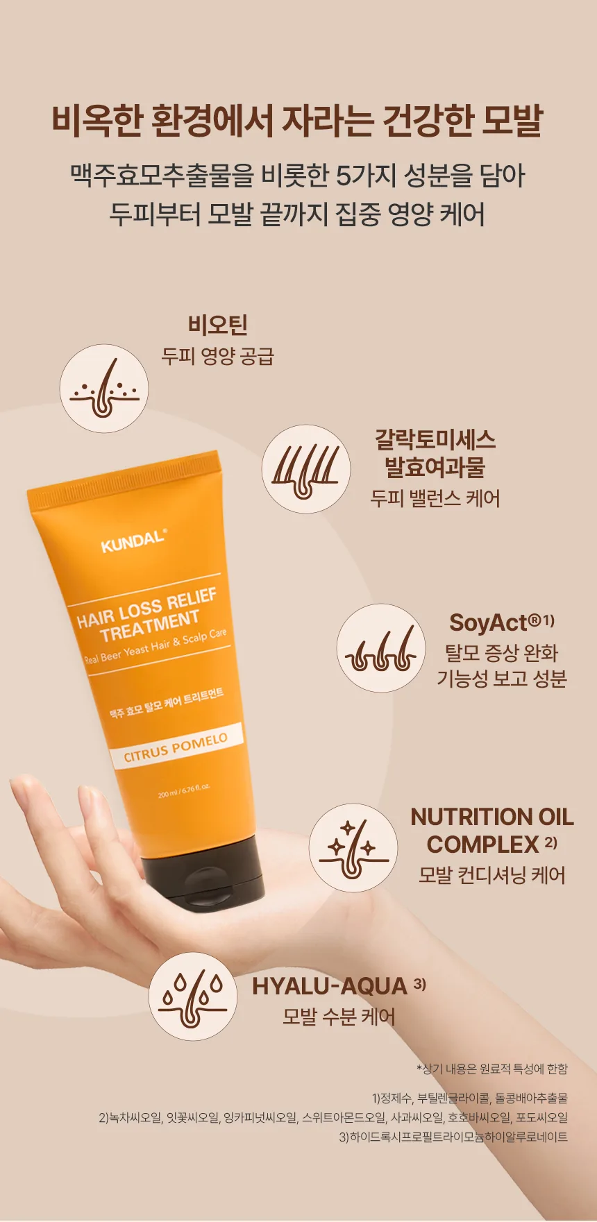 쿤달 맥주효모 탈모케어 트리트먼트 상세페이지 4